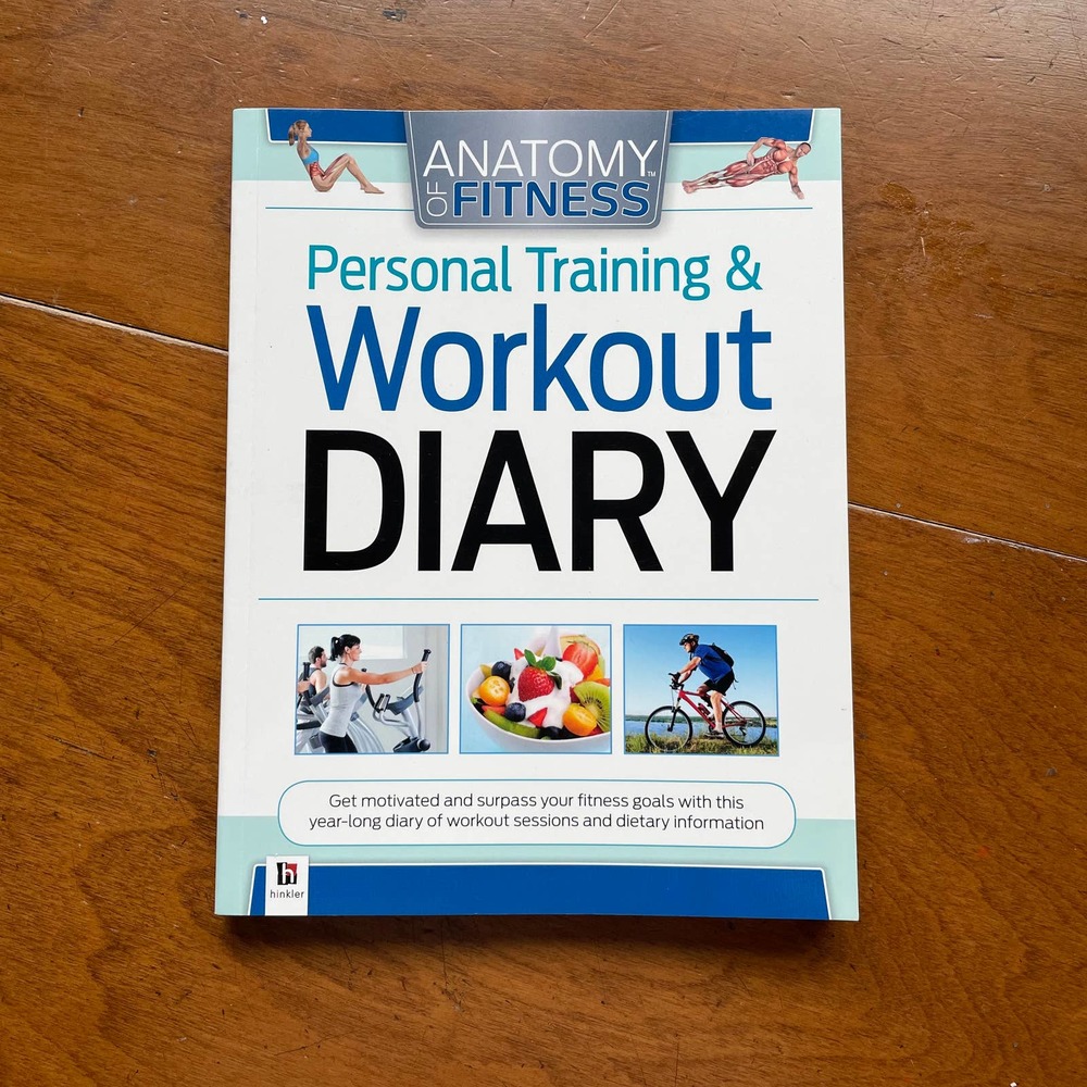 Personal Training Workout Diary Book Health Wellness Fitness Unused Goals